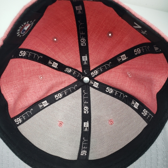 New Era 59Fifty Los Angeles Angels Classic Fitted Hat Red Heather Size 7 1/8 - Picture 13 of 15
